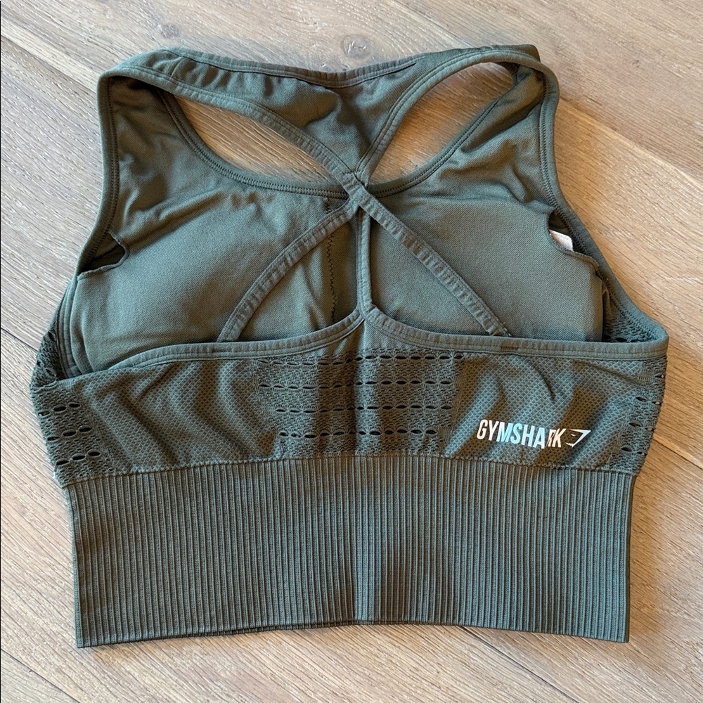 Gymshark Khaki Green Sports Bra